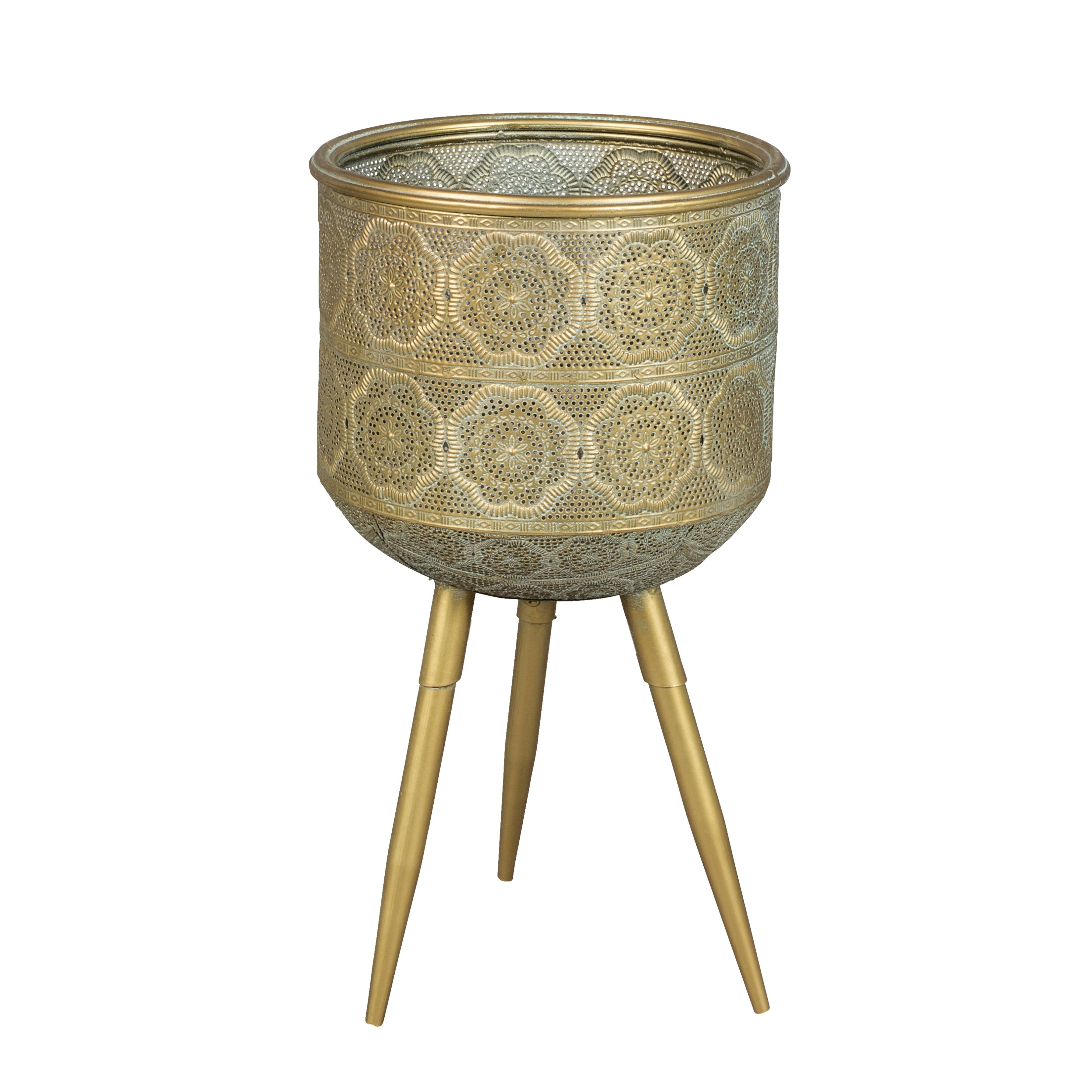 Dutchbone Botanique Green & Gold Planter Medium